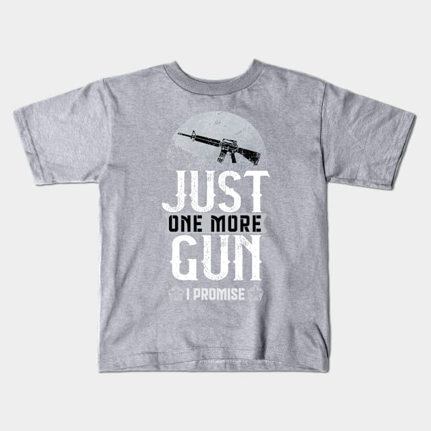 Just one more gun i promise #7 Kids T-Shirt by archila